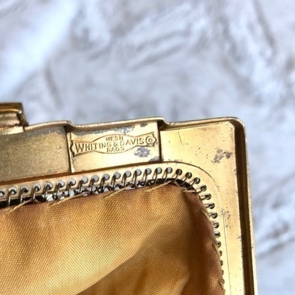 Whiting & Davis Gold Metal Mesh Handbag